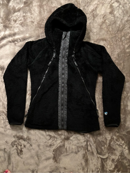 Kuhl Jackets & Blazers - Kuhl Jacket Women’s Size S  Black Fleece Hooded Sherpa Fleece Flight Jacket